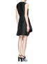 Back View - Click To Enlarge - 3.1 PHILLIP LIM - Crystal neckline embroidered dress