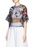 Front View - Click To Enlarge - 3.1 PHILLIP LIM - Tattoo embroidery organza top