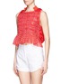 Front View - Click To Enlarge - SACAI - Weaved top eyelet top