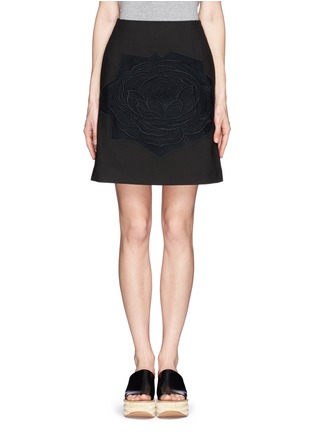 Main View - Click To Enlarge - STELLA MCCARTNEY - Rose embroidery skirt