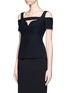 Front View - Click To Enlarge - ALEXANDER MCQUEEN - Sweetheart cutout crepe top