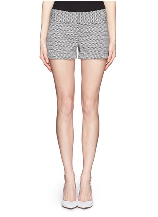 Main View - Click To Enlarge - ALICE & OLIVIA - Cady jacquard roll cuff shorts