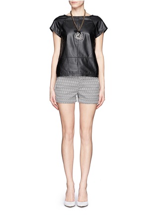 Figure View - Click To Enlarge - ALICE & OLIVIA - Cady jacquard roll cuff shorts