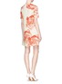 Back View - Click To Enlarge - STELLA MCCARTNEY - Floral print plunge V-neck silk shift dress