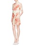 Figure View - Click To Enlarge - STELLA MCCARTNEY - Floral print plunge V-neck silk shift dress