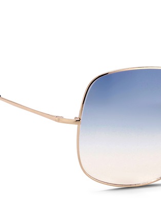 Detail View - Click To Enlarge - MATTHEW WILLIAMSON - x Linda Farrow stainless steel oversize square sunglasses