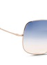 Detail View - Click To Enlarge - MATTHEW WILLIAMSON - x Linda Farrow stainless steel oversize square sunglasses