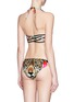 Back View - Click To Enlarge - MARA HOFFMAN - 'Jaguar' basketweave back reversible bikini top