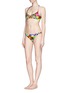 Figure View - Click To Enlarge - MARA HOFFMAN - 'Jaguar' basketweave back reversible bikini top