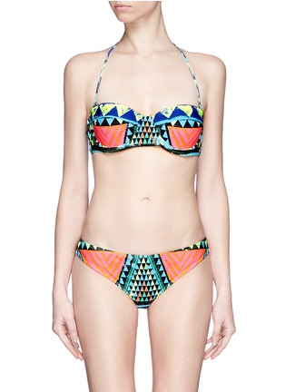 Main View - Click To Enlarge - MARA HOFFMAN - Geometric tribal print bikini top