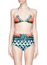 Main View - Click To Enlarge - MARA HOFFMAN - Geometric tribal print reversible triangle bikini top