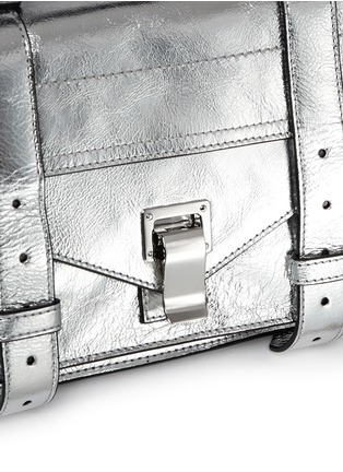 Detail View - Click To Enlarge - PROENZA SCHOULER - 'PS1' tiny metallic leather satchel
