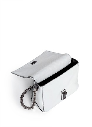 Detail View - Click To Enlarge - PROENZA SCHOULER - 'PS Courier' small interwoven leather bag