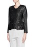 Front View - Click To Enlarge - 3.1 PHILLIP LIM - Ruffle trim lamb leather jacket
