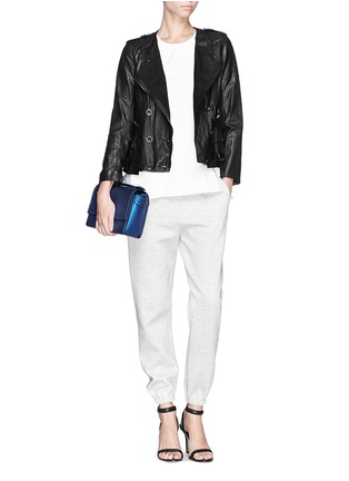 Figure View - Click To Enlarge - 3.1 PHILLIP LIM - Ruffle trim lamb leather jacket