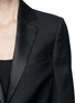 Detail View - Click To Enlarge - MC Q - Satin lapel wool smoking jacket