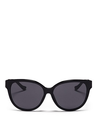 Main View - Click To Enlarge - THE ROW - x Linda Farrow leather temple cat eye sunglasses