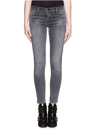 Main View - Click To Enlarge - J BRAND - Washed cropped skinny jeans