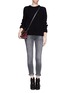 Figure View - Click To Enlarge - J BRAND - Washed cropped skinny jeans