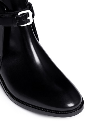 Detail View - Click To Enlarge - ACNE STUDIOS - 'Allea' contrast grommet buckle leather boots