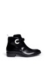 Main View - Click To Enlarge - ACNE STUDIOS - 'Allea' contrast grommet buckle leather boots