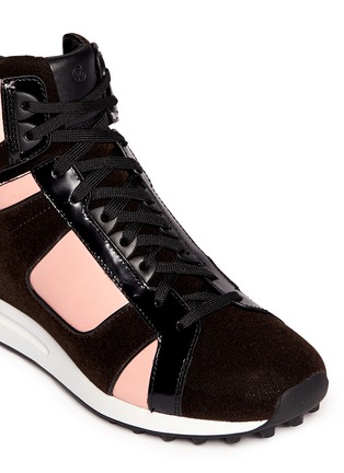 Detail View - Click To Enlarge - 3.1 PHILLIP LIM - 'Trance' felt trim leather sneakers