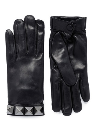 Main View - Click To Enlarge - VALENTINO GARAVANI - 'Rockstud' short leather gloves