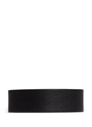 Back View - Click To Enlarge - VALENTINO GARAVANI - 'Rockstud' twist buckle leather bracelet