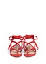 Front View - Click To Enlarge - SAM EDELMAN - 'Davina' lace-up suede thong sandals