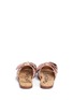 Back View - Click To Enlarge - SAM EDELMAN - 'Henna' stripe bow cork slide sandals