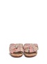 Front View - Click To Enlarge - SAM EDELMAN - 'Henna' stripe bow cork slide sandals