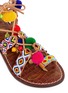 Detail View - Click To Enlarge - SAM EDELMAN - 'Lisabeth' pompom beaded lace-up sandals