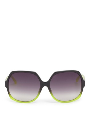 Main View - Click To Enlarge - MATTHEW WILLIAMSON - Two-tone oversized angled sunglasses