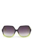 Main View - Click To Enlarge - MATTHEW WILLIAMSON - Two-tone oversized angled sunglasses