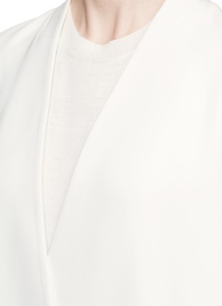 Detail View - Click To Enlarge - THEORY - 'Winola' collarless crepe blazer
