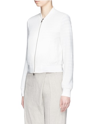Front View - Click To Enlarge - THEORY - 'Daryette' crepe cropped bomber jacket