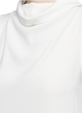 Detail View - Click To Enlarge - THEORY - 'Axlie' cowl neck button back crepe top