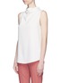 Front View - Click To Enlarge - THEORY - 'Axlie' cowl neck button back crepe top