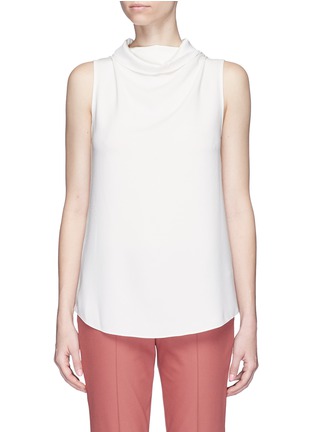Main View - Click To Enlarge - THEORY - 'Axlie' cowl neck button back crepe top