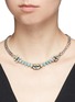 Figure View - Click To Enlarge - ANTON HEUNIS - Swarovski crystal filigree floral charm necklace