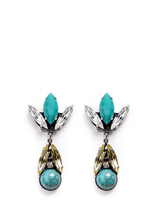 Main View - Click To Enlarge - ANTON HEUNIS - Swarovski crystal vintage stone cluster drop earrings