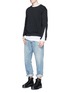 Figure View - Click To Enlarge - 3.1 PHILLIP LIM - Zip sleeve cotton sweatshirt