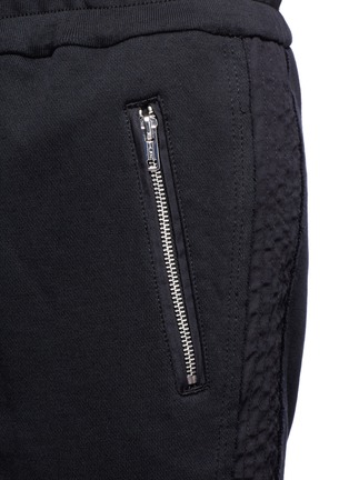 Detail View - Click To Enlarge - 3.1 PHILLIP LIM - Quilted trim cotton jogging pants