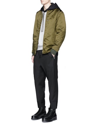 Figure View - Click To Enlarge - 3.1 PHILLIP LIM - Quilted cropped wool jogging pants