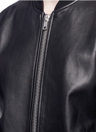 Detail View - Click To Enlarge - 3.1 PHILLIP LIM - Slim fit lambskin leather bomber jacket