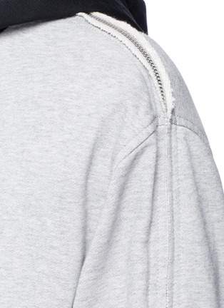 Detail View - Click To Enlarge - 3.1 PHILLIP LIM - Zip sleeve cotton hoodie