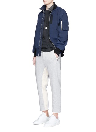 Figure View - Click To Enlarge - 3.1 PHILLIP LIM - Raw cuff cropped cotton jogging pants