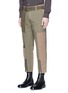 Front View - Click To Enlarge - 3.1 PHILLIP LIM - Zip cuff patchwork canvas flight pants