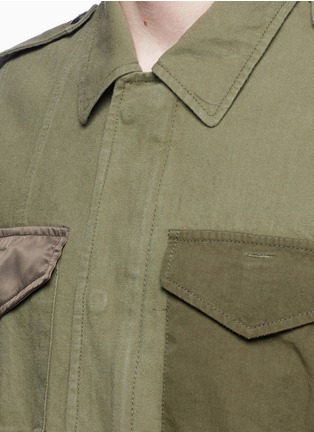 Detail View - Click To Enlarge - 3.1 PHILLIP LIM - Drawstring waist patchwork canvas field jacket