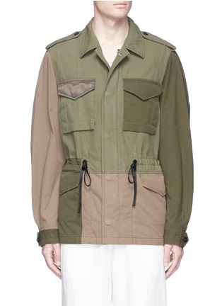 Main View - Click To Enlarge - 3.1 PHILLIP LIM - Drawstring waist patchwork canvas field jacket